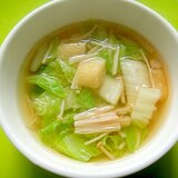 白菜えのき油揚げの和風スープ